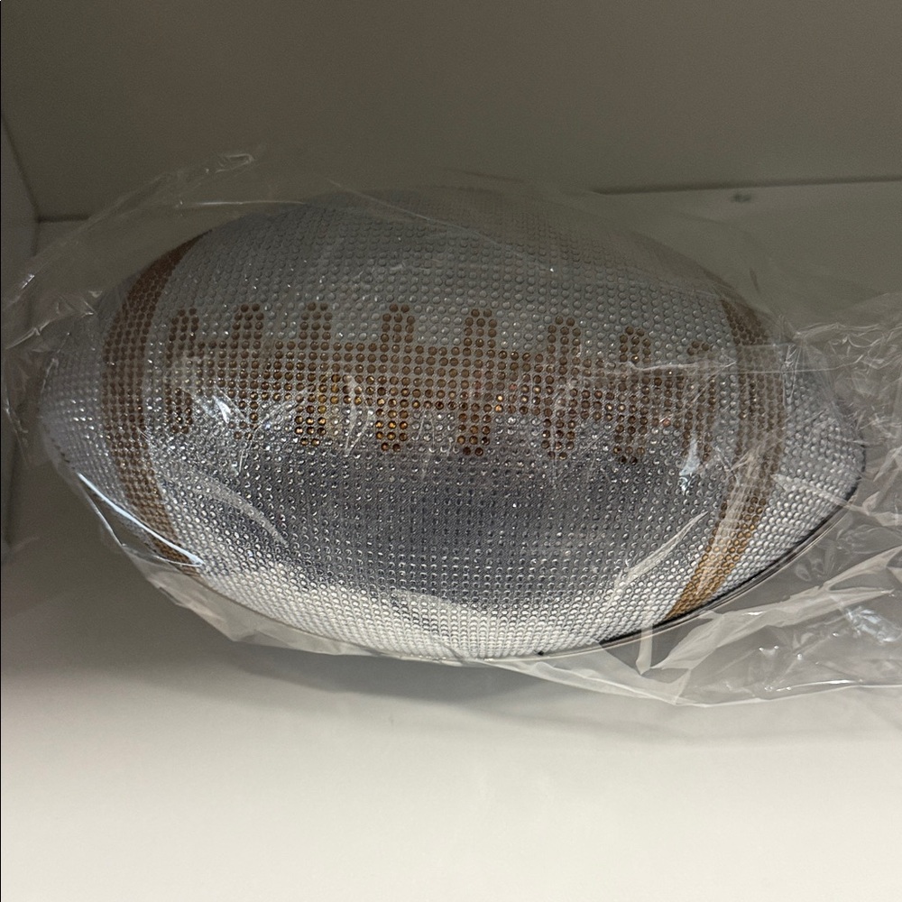 Silver and Gold Football Clutch